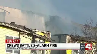 Crews battle 2-alarm fire at South County apartment building