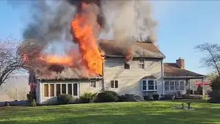 Crews battle blaze at home in Montour County