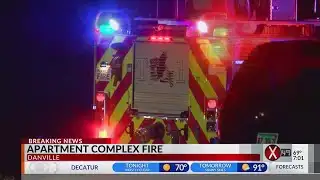 Crews battle fire at apartment complex