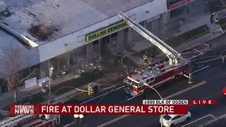Crews battle fire at Dollar General Store in Berwyn