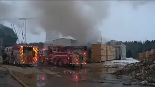 Crews battle fire at Doswell lumber yard during frigid conditions