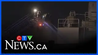 Crews battle fire at Windsor industrial site