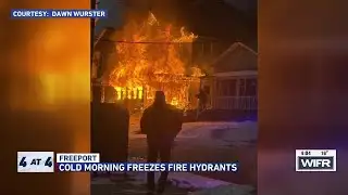 Crews battle fire on Clark Street in Freeport