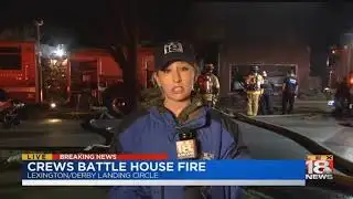 Crews Battle House Fire