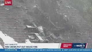 Crews battle house fire in east Charlotte