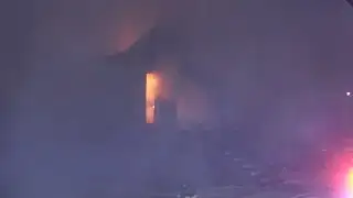 Crews battle house fire in north St. Louis County