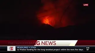 Crews battle house fire on Des Moines