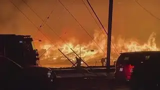 Crews battle large fire at Willoughby apartment complex