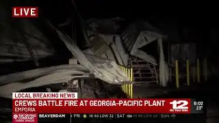 Crews battle massive blaze overnight in Emporia