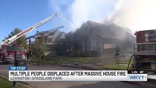 Crews battle massive house fire in Lexington