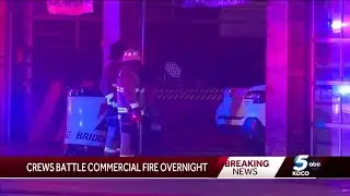 Crews battle overnight fire at Oklahoma City tire shop