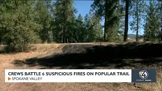 Crews battle six suspicious fires on popular trail