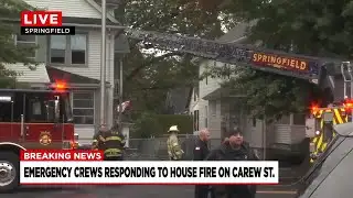Crews battle Springfield house fire