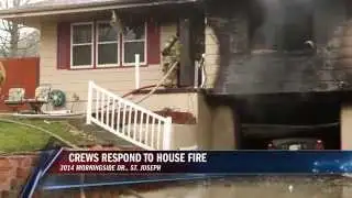 Crews battle structure fire