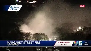 Crews battle structure fire on Margaret Street in Plattsburgh