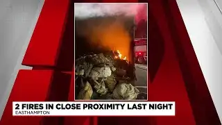 Crews battle two nearby fires in Easthampton