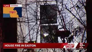 Crews battling 3-alarm fire at home in Easton, Mass.