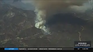 Crews battling rapidly growing fire in Angeles National Forest