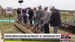 Crews break ground on project at Crossroads site