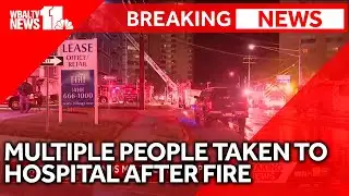 Crews clearing apartment building after fire