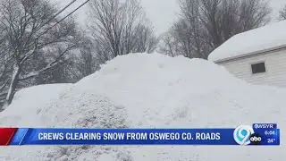 Crews clearing snow from Oswego County roads after high snowfall totals