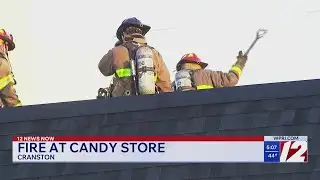 Crews extinguish fire at Cranston candy store