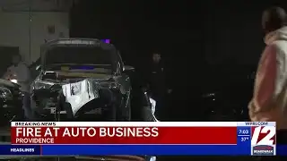 Crews extinguish fire at Providence auto body shop