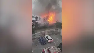 Crews extinguish fire behind W. Montague Avenue business