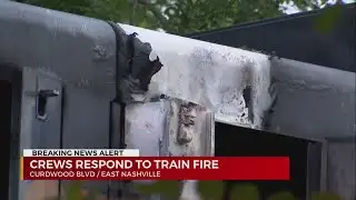 Crews extinguish small train fire in East Nashville