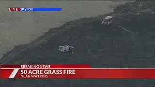 Crews fight 50-acre grass fire near Watkins