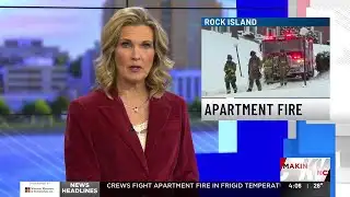 Crews fight apartment fire in frigid temperatures