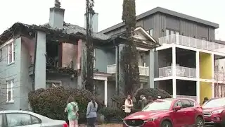 Crews fight fire at northeast Atlanta townhome