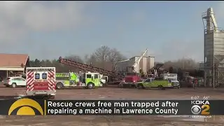 Crews Free Man Trapped While Repairing Machine In Lawrence County