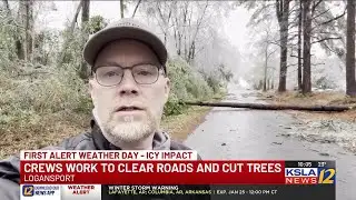Crews in DeSoto Parish working to clear downed trees