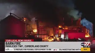 Crews investigate barn fire in Cumberland County