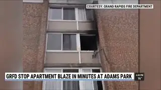 Crews knock down apartment fire within minutes in Grand Rapids