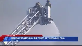 Crews making progress on Swiss Plywood building cleanup