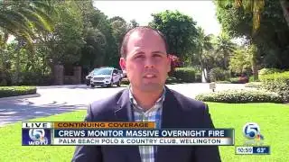 Crews monitor massive overnight fire in Wellington