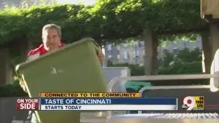 Crews prepare for Taste of Cincinnati