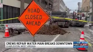 Crews repair water main breaks downtown