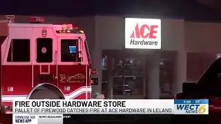 Crews respond to fire at Ace Hardware in Leland