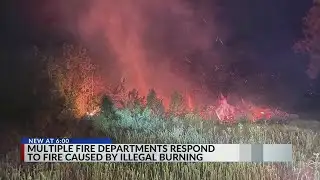 Crews respond to fire caused by illegal burning