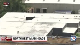 Crews respond to partial roof collapse near airport