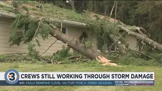Crews still working through storm damage surveys