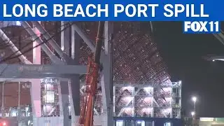 Crews try to salvage floating shipping containers off Long Beach | FOX 11 LA