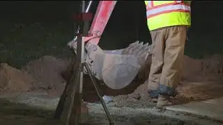 Crews works to fix water main break on in Atlanta