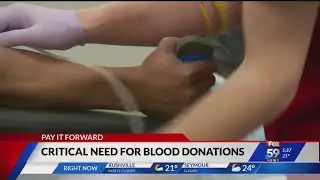 Critical need for blood donations