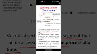 Critical section synchronisation method - Operating system quick revision #pgtrb #pgtrbcs #trbcs