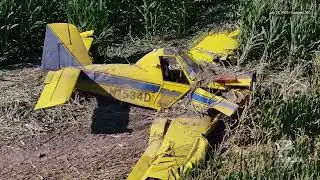 Crop duster plane crash site near Centralia