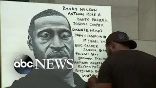 Crowds flock to George Floyd Square one year after his death